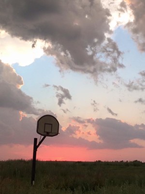 Basketball Goal Sunset